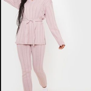 Pink two piece cozy set